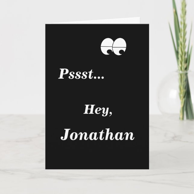 Surprise Party Funny Birthday Greeting Card (Front)