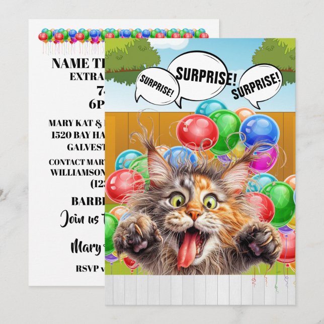 SURPRISE Party Invitation (Front/Back)