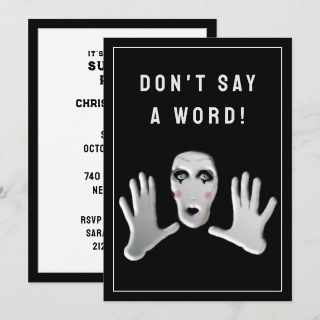 Surprise Party Invitation (Front/Back)