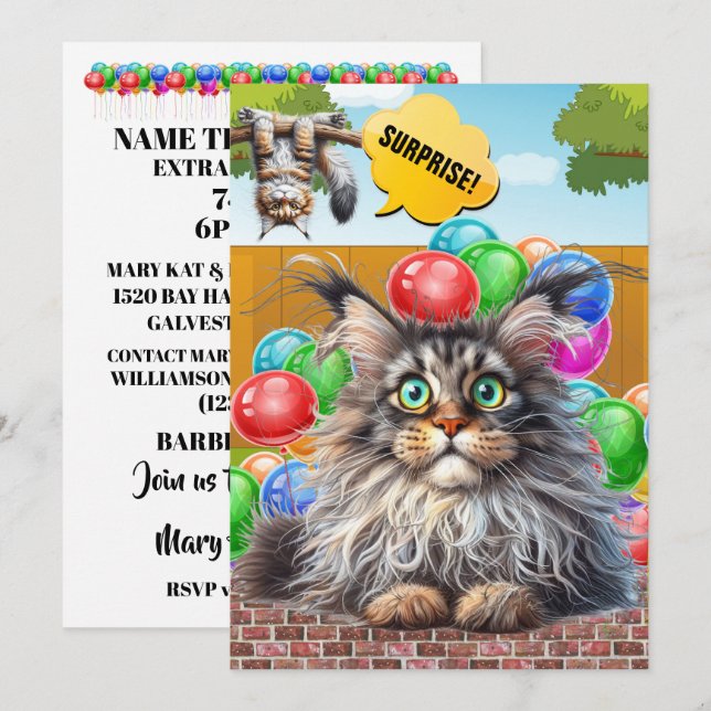 SURPRISE Party Invitation (Front/Back)