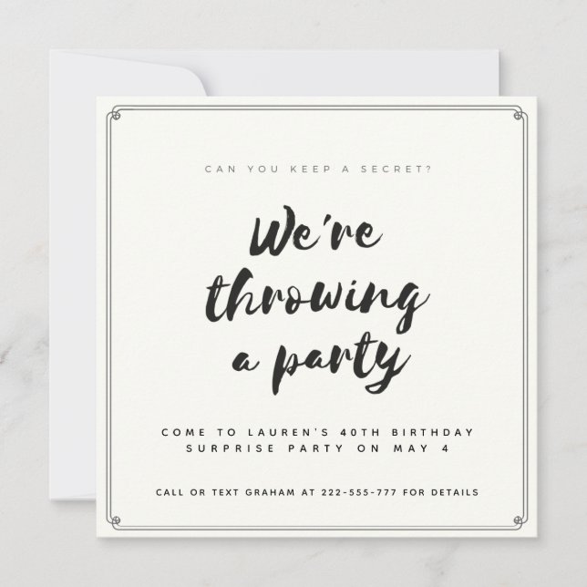 Surprise Party Invitation (Front)