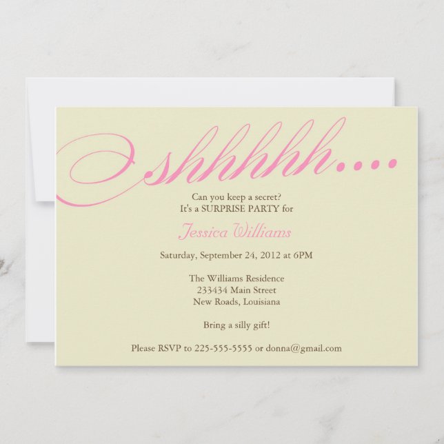 Surprise Party Invitation (Front)