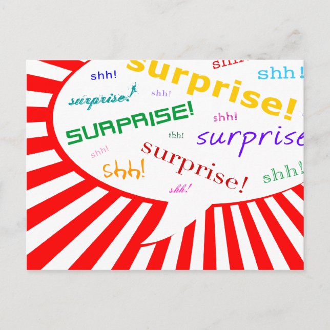 surprise party invitation : comic speech bubble (Front)