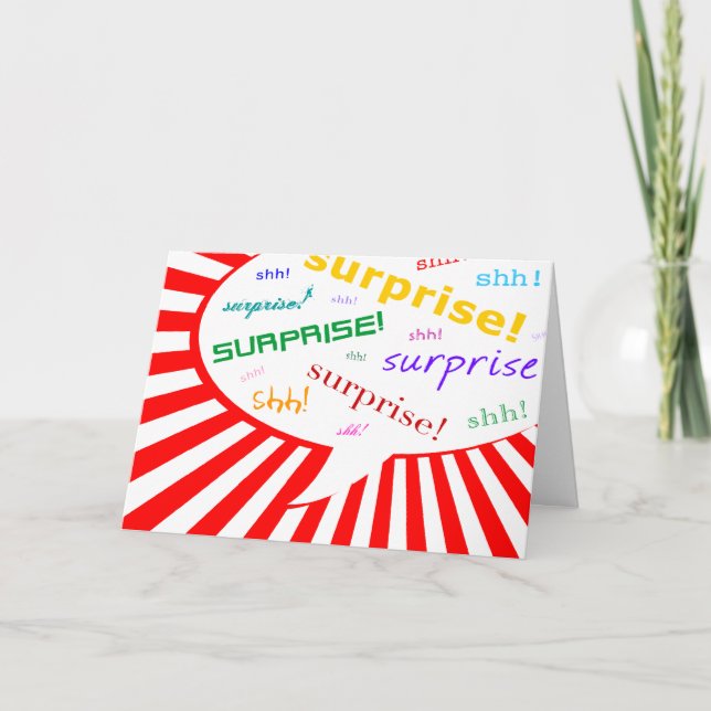 surprise party invitation : comic speech bubble (Front)