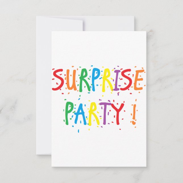 "Surprise Party" Invitations (Front)