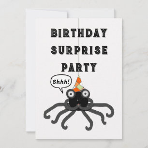 Surprise Party October Halloween Birthday Invitation