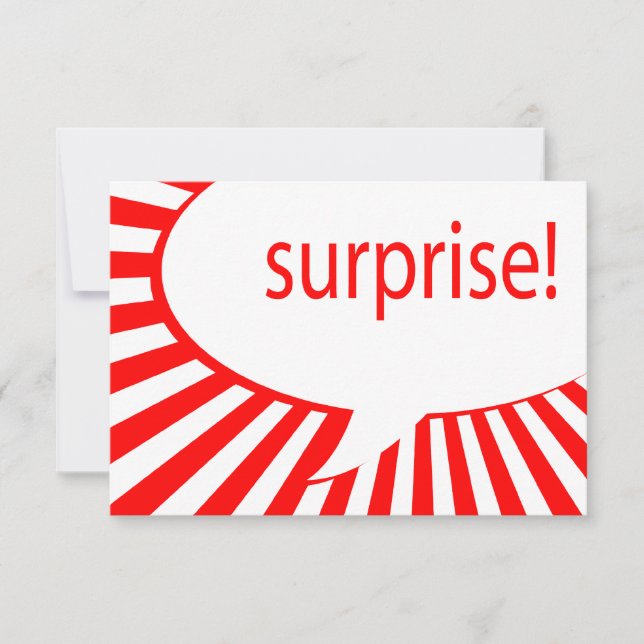 surprise! party : talking bubble invitation (Front)