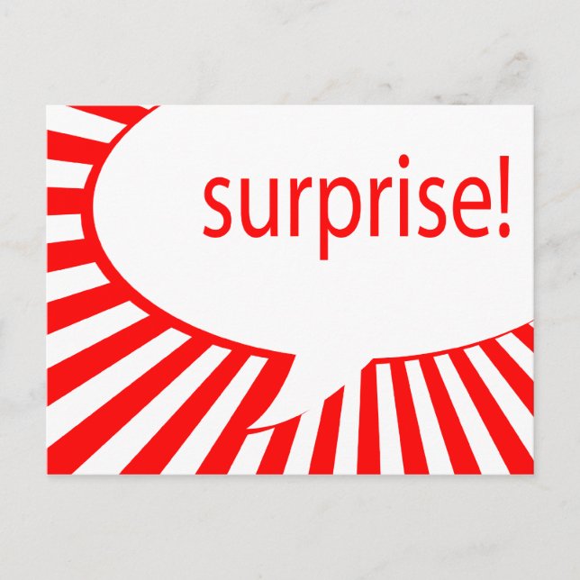 surprise! party : talking bubble invitation postcard (Front)