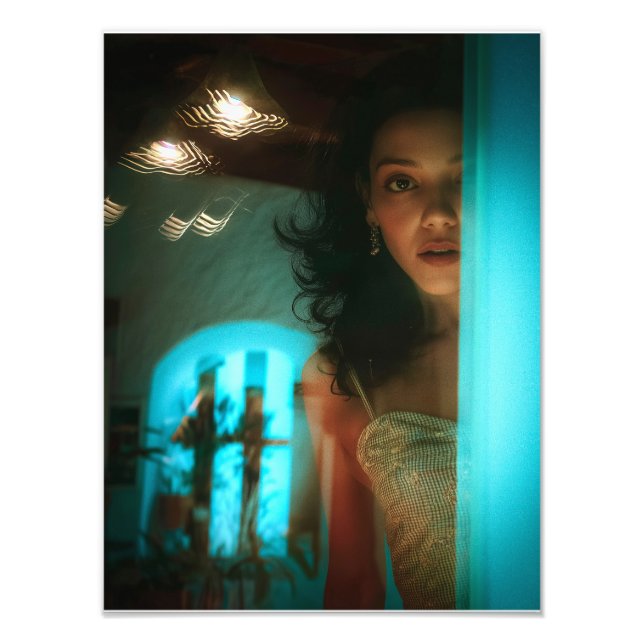 Surprise, Peeking Out From a Door Photo Print (Front)