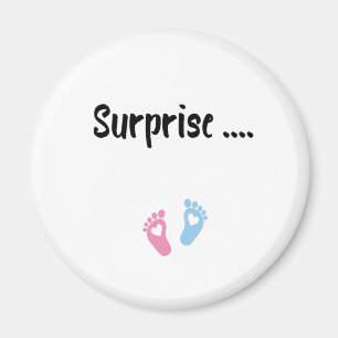 Surprise,Pregnancy Announcement,Baby Reveal Gift Magnet