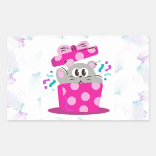 Surprise  rectangular sticker