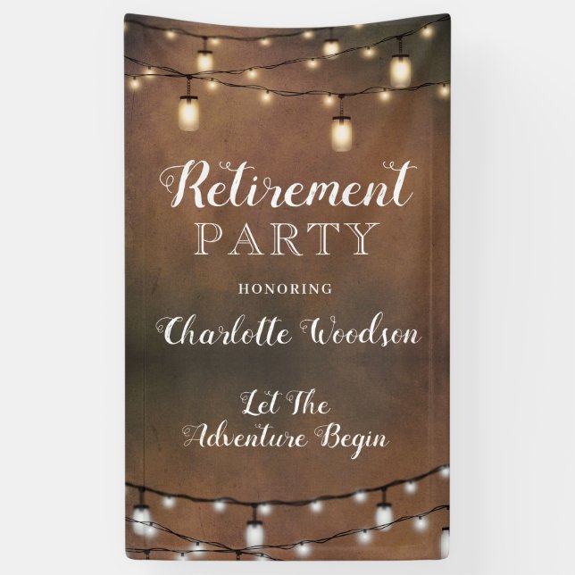 Surprise Retirement Party Banner (Vertical)