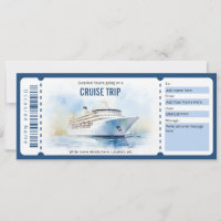 Surprise Ship Cruise Ticket Template