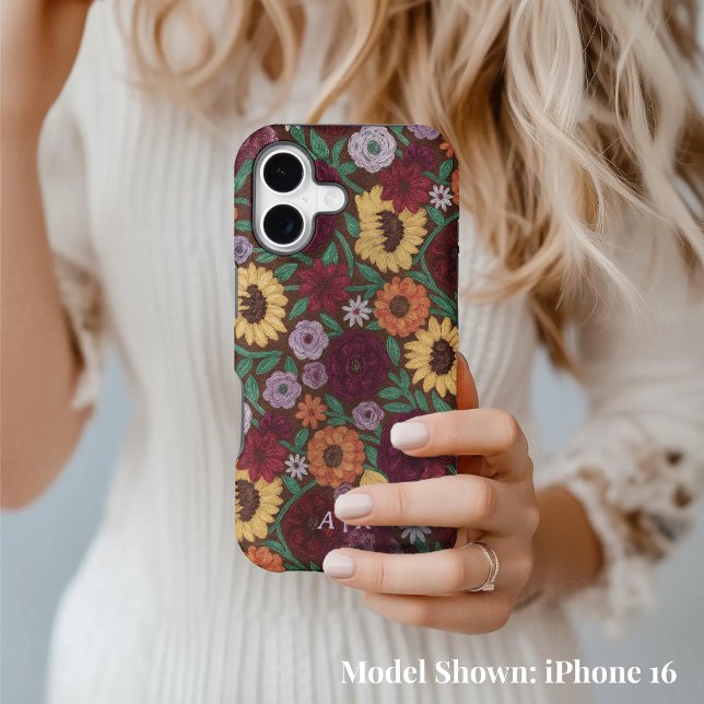 Surprise Song Piano Flowers Painted Boho Floral (Model Shown: iPhone 16)