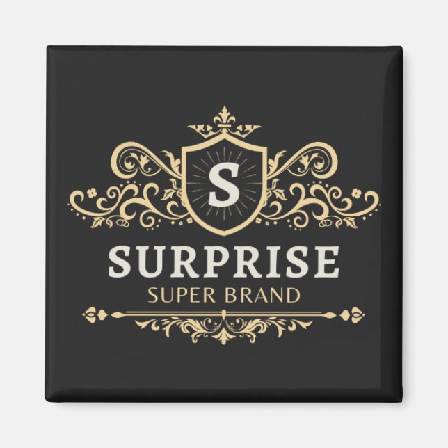 surprise super brand luxury wedding party modern b magnet (Front)