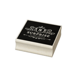 surprise super brand luxury wedding party modern b rubber stamp