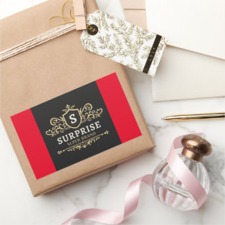 surprise super brand luxury wedding party modern l rectangular sticker