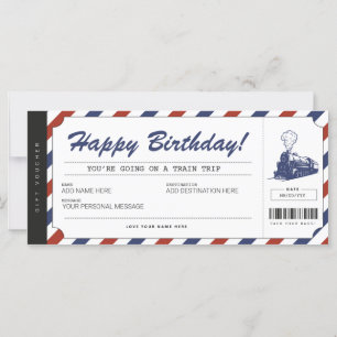 Surprise Train Trip Ticket Gift Voucher