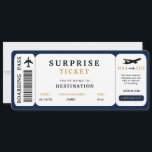 Surprise Trip Ticket  Plane Travel Boarding Pass Invitation<br><div class="desc">Surprise Trip Ticket,  Surprise Boarding Coupon Pass,  Event Ticket template,  Fake Plane Travel,  a surprise vacation for a friend or family member!</div>
