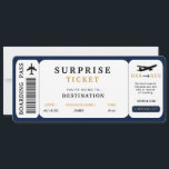 Surprise Trip Ticket  Plane Travel Boarding Pass Invitation<br><div class="desc">Surprise Trip Ticket,  Surprise Boarding Coupon Pass,  Event Ticket template,  Fake Plane Travel,  a surprise vacation for a friend or family member!</div>