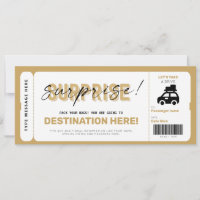 Surprise Trip Voucher Road Trip Fake Gift Ticket