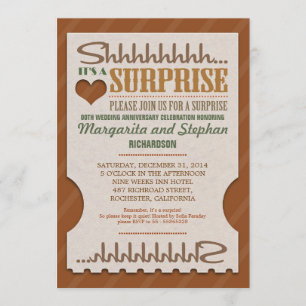 surprise wedding anniversary beautiful invitations