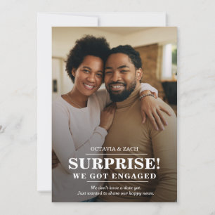 Surprise We're Engaged Photo Announcement