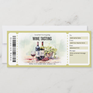 Surprise Wine Tasting Gift Certificate Template