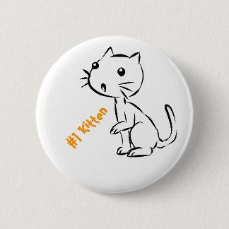 Surprised #1 Kitten 6 Cm Round Badge
