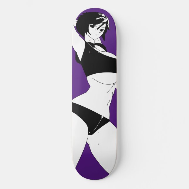 Surprised Anime Girl Skateboard Deck (Front)