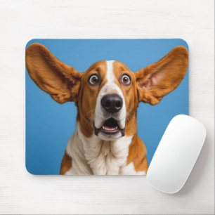 Surprised Basset Hound Mouse Mat