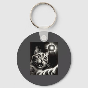 Surprised Cat Matching Family Solar Key Ring