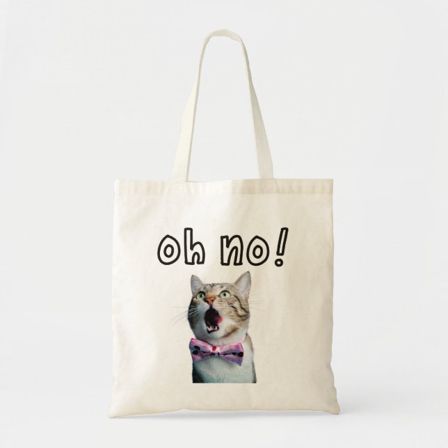 Surprised cat tote bag (Front)