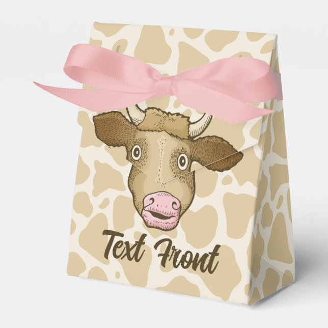 Surprised Cow Favour Box (Front Side)