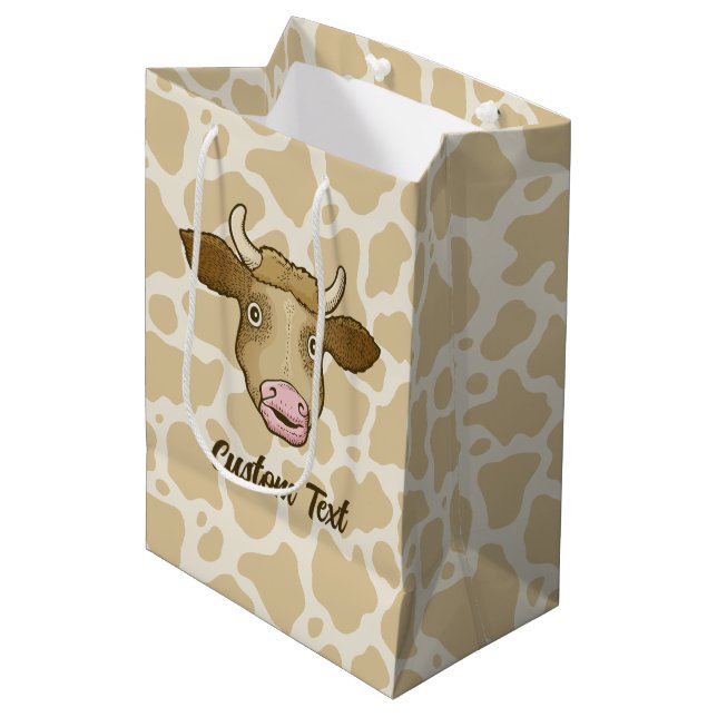 Surprised Cow Gift Bag (Front Angled)