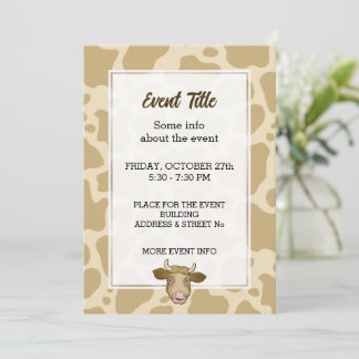 Surprised Cow Invitation