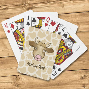 Surprised Cow Playing Cards