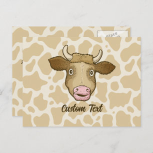 Surprised Cow Postcard