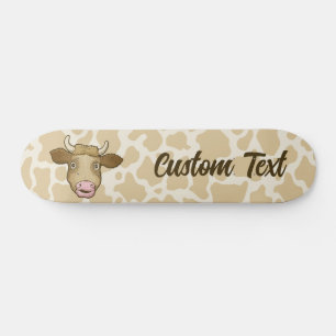 Surprised Cow Skateboard Deck