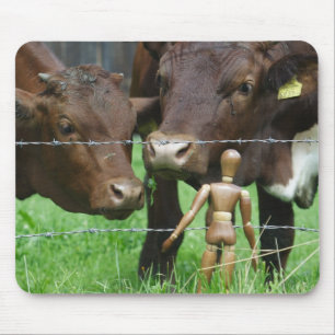 Surprised Cows Mouse Mat