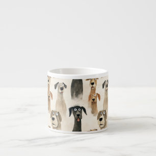 Surprised Dogs Collage Cute Puppy Espresso Mug