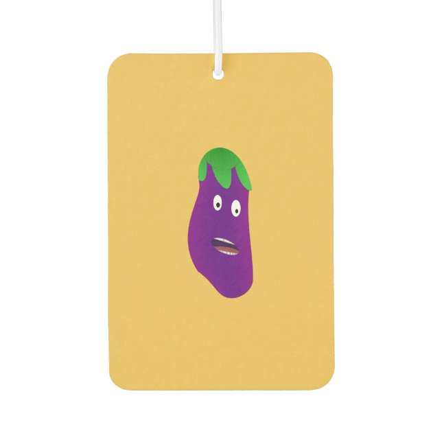 Surprised Eggplant by Kenneth Yoncich Car Air Freshener (Front)