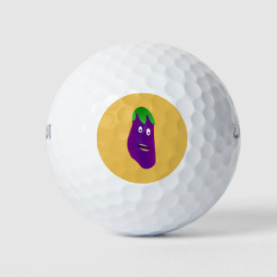 Surprised Eggplant by Kenneth Yoncich Golf Balls