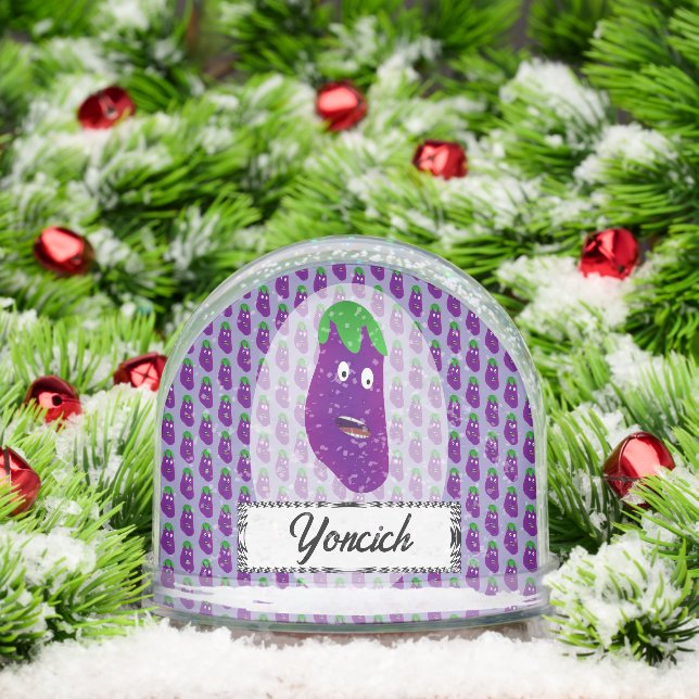 Surprised Eggplant by Kenneth Yoncich Snow Globe (Christmas)