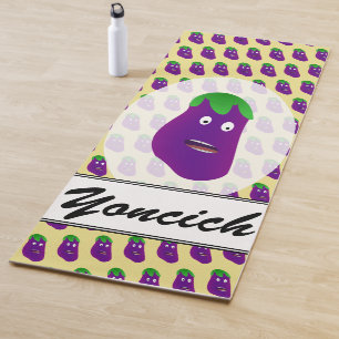 Surprised Eggplant by Kenneth Yoncich Yoga Mat