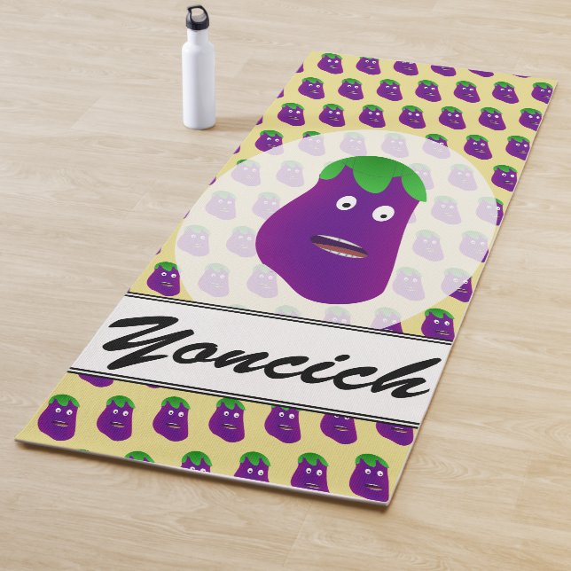 Surprised Eggplant by Kenneth Yoncich Yoga Mat (In Situ)