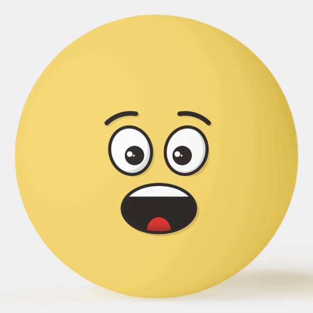 Surprised Face Ping Pong Ball (Front)