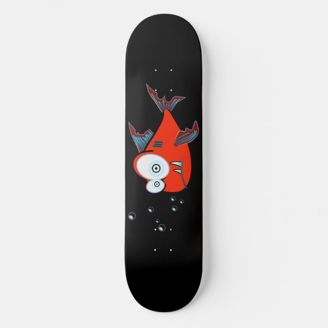 Surprised Fish Skateboard Deck (Front)