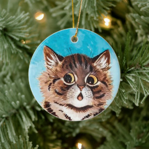 Surprised Kitty • Art by Louis Wain • Ornament
