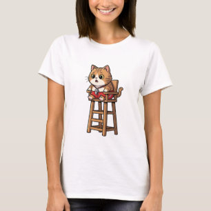 Surprised Lifeguard Cat T-Shirt